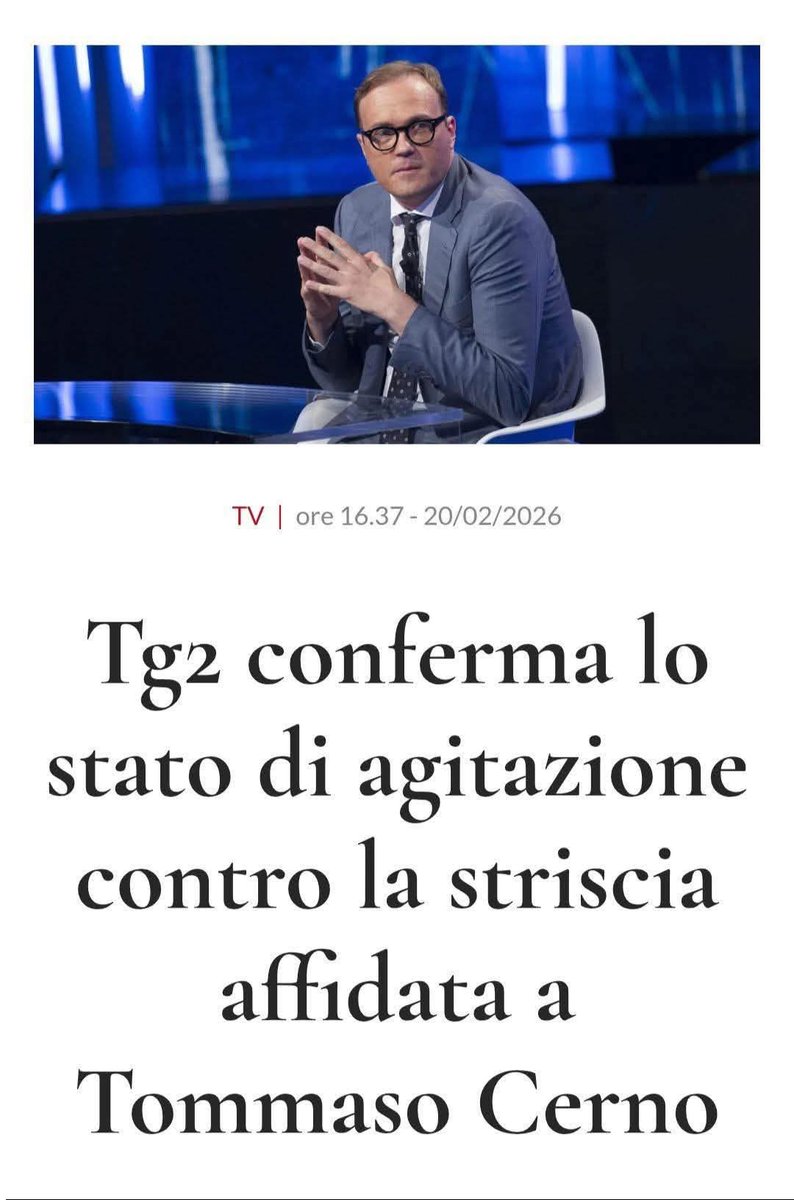 🔴 Quelli di destra non hanno ancora capito che l'informazione politica sulla tv di Stato é in mano al Regime di sinistra e non si può toccare.
2 ore in prima serata senza contraddittorio al tesserato PD Ranucci si (con replica il sabato), 4 minuti a Cerno no.
