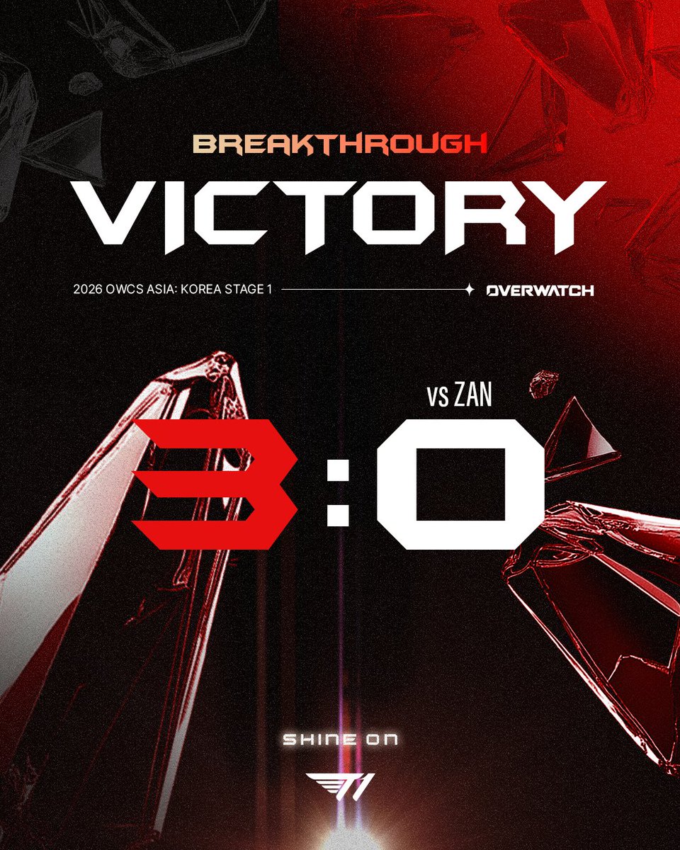 T1_official_gg's tweet image. [2026 OWCS Asia: Korea Stage 1]

또 한 번의 승리!

Another victory!

#TogetherAs1 #Breakthrough #T1WIN