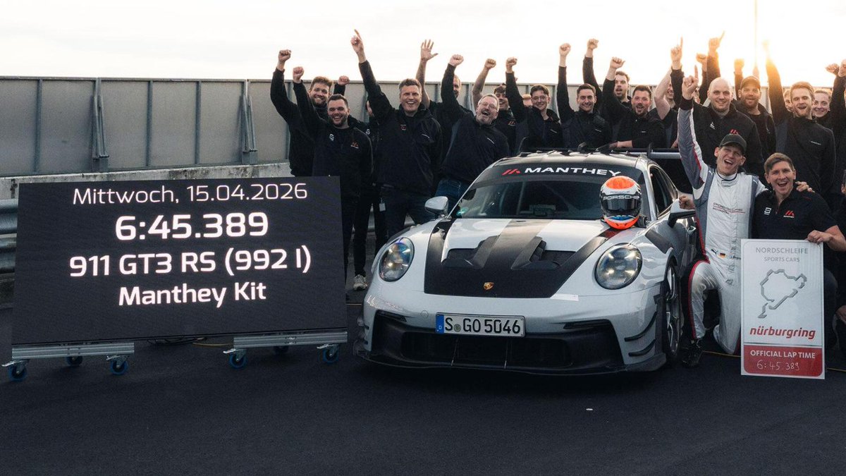 Carscoop's tweet image. The Manthey Porsche Just Ran A Near-Perfect Nürburgring Lap. A Mustang Still Beat It #car #auto #cars carscoops.com/2026/04/porsch…