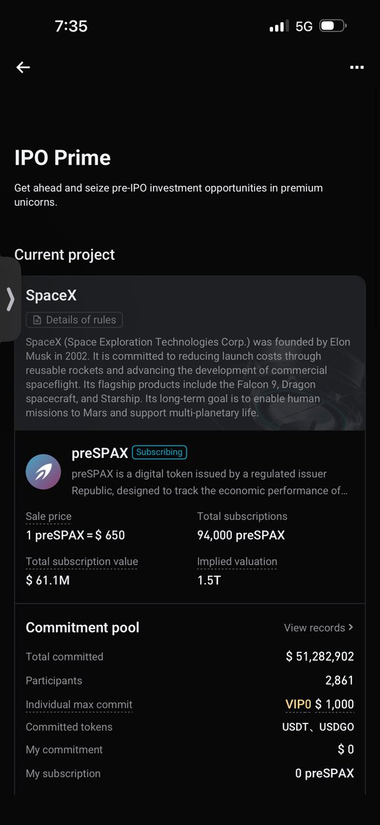 Participated in preSPAX on IPO Prime for that grand prize chance.
Huge thanks <a href="/bitget/">Bitget</a> manifesting the 3,000 USDT win! 

#BitgetIPOPrime #preSPAX