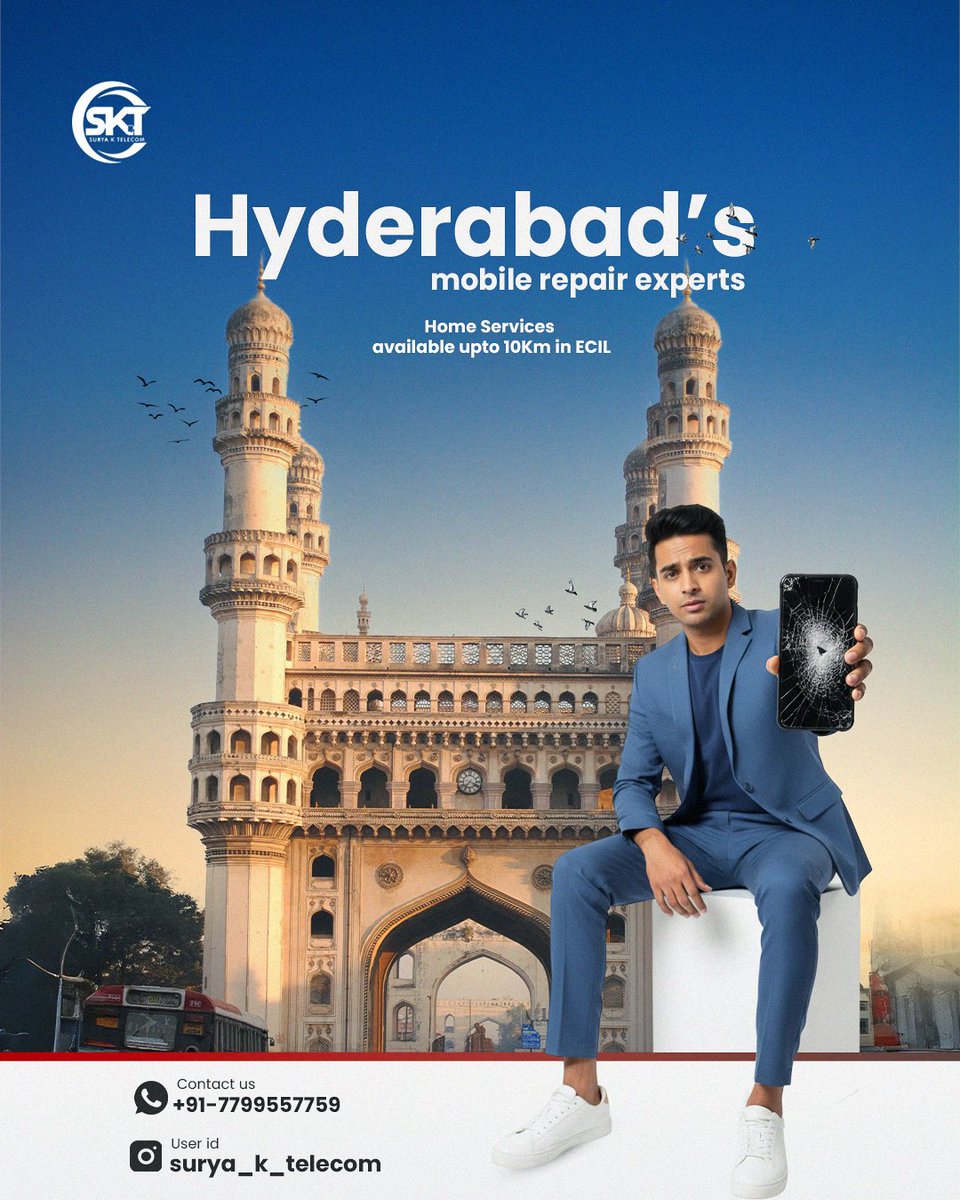 SuryakTelecom's tweet image. Surya K Telecom – Hyderabad’s mobile repair experts 🔧
A–Z repairs | Dead phone recovery ⚡
🚪 Doorstep service within 10 KM (ECIL)
🎁 FREE Ear Buds on LCD above ₹1800
Fast. Reliable. Trusted.
#SuryaKTelecom #MobileRepair #Hyderabad #DeadPhoneFix #DisplayRepair #DoorstepService