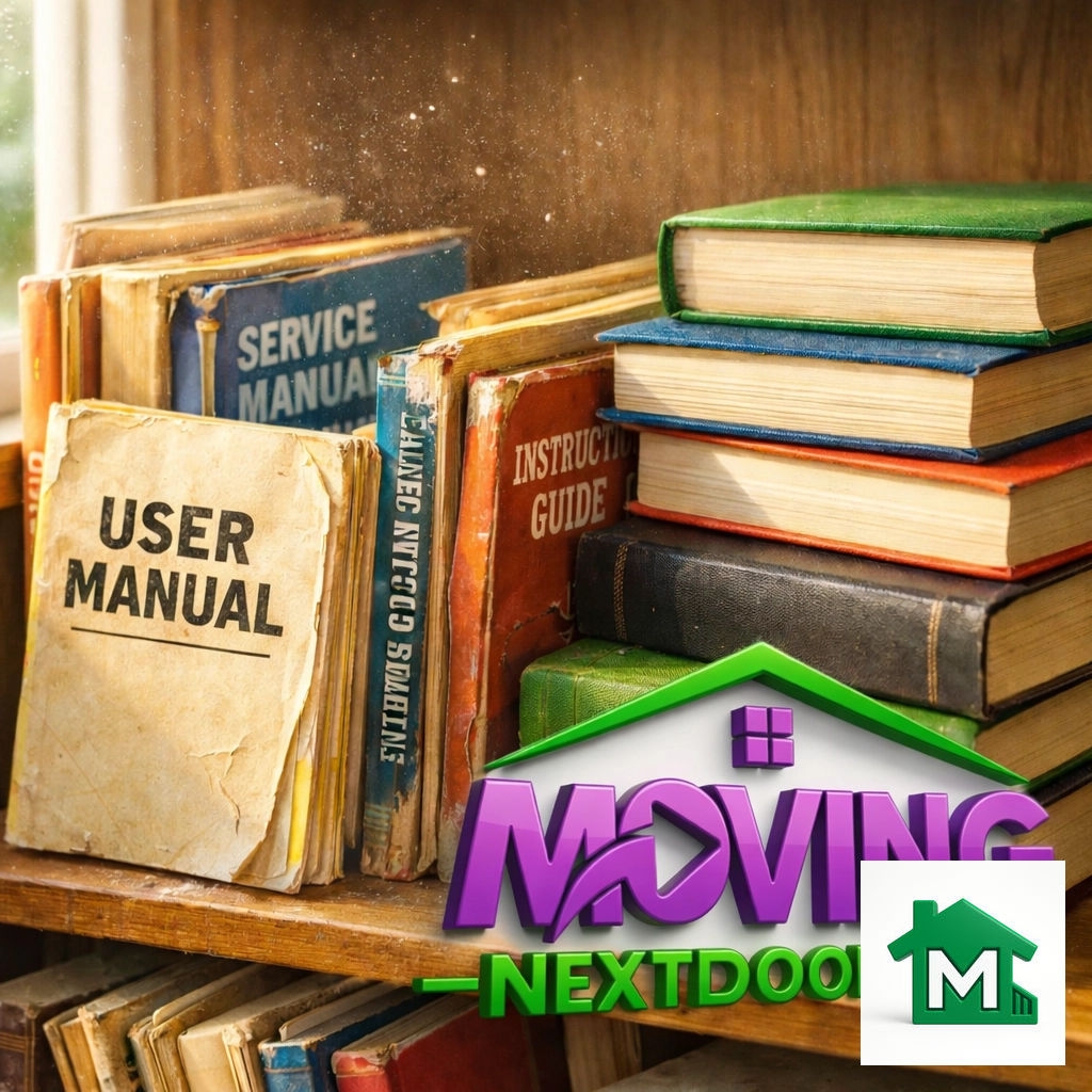 MovingNextdoor's tweet photo. Still keeping the manual for that toaster you threw out in 2012? 📚 Let’s clear the bookshelf clutter together for our 30-Day Junk Removal Blitz! Call or text 720-584-0006 for local help. #MovingNextdoor #BookshelfClearout #JunkRemoval #LocalMovingExperts https://t.co/kuJa8Kn4EX