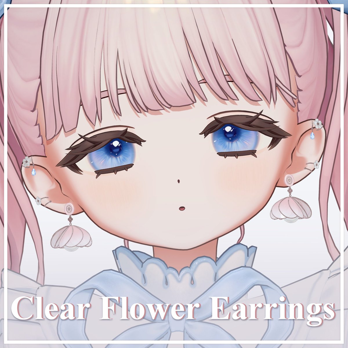 FirstPalette_'s tweet photo. FirstPaletteよりHARUNOPUPU様から販売されるフィユエさんに対応したClear Flower Earringsの販売を開始しました！

フィユエさんの華やかなお顔に柔らかな花を添えるようなイメージで制作しました🌷
フィユエさん販売開始おめでとうございます🎉

URLは↓　#fyuett #HARUNOPUPU https://t.co/3TuEqa4XTZ