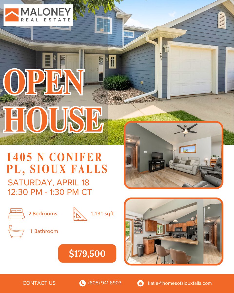 KatieDayREALTOR's tweet image. 2 great open houses tomorrow! The first begins at 12:30 &amp;amp; the second one starts at 2:30! Come check them out! 

#OpenHouse #ComeSeeYourNewHome #LoveWhereYouLive #SouthDakotaRealEstate #KatieDayRealtor #SDrealtor  #SouthDakotaRealtor #SiouxFallsRealEstate #SDliving #MovemetoSoDak