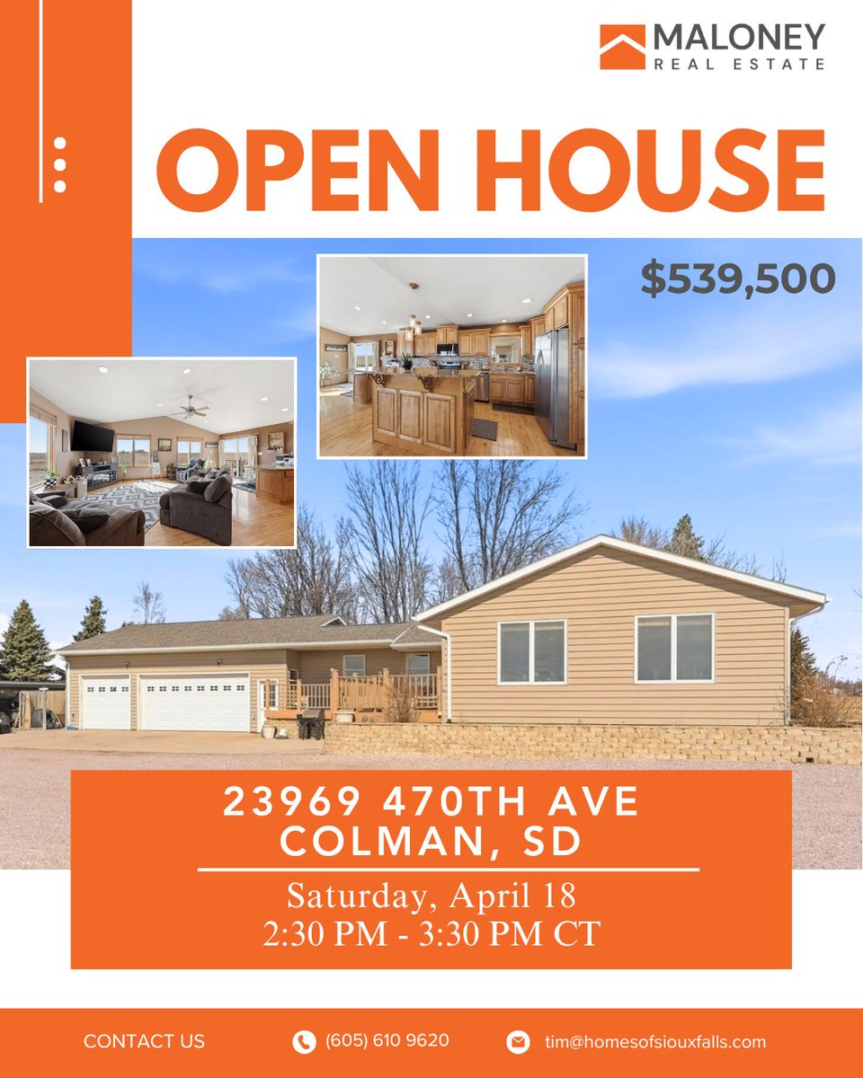 KatieDayREALTOR's tweet image. 2 great open houses tomorrow! The first begins at 12:30 &amp;amp; the second one starts at 2:30! Come check them out! 

#OpenHouse #ComeSeeYourNewHome #LoveWhereYouLive #SouthDakotaRealEstate #KatieDayRealtor #SDrealtor  #SouthDakotaRealtor #SiouxFallsRealEstate #SDliving #MovemetoSoDak