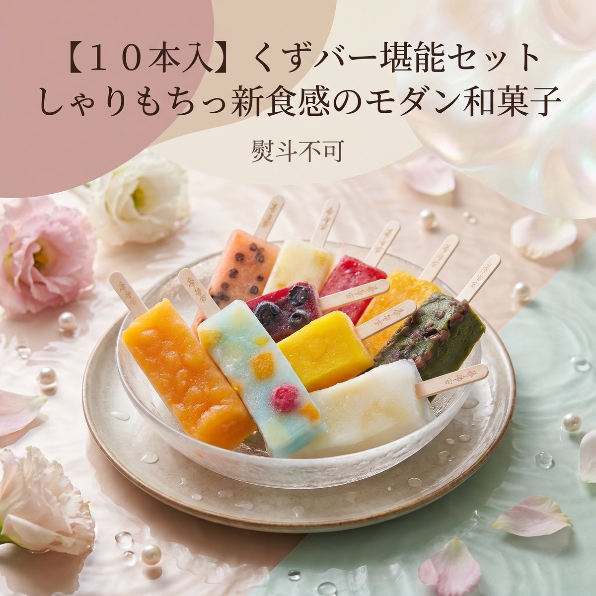 DOSKA_ECmall's tweet photo. コースカのオンラインショップ、DOSKA（ドースカ）です！

湘南ひらつか 三秀堂の商品をご紹介します！

【１０本入】くずバー堪能セット しゃりもちっ新食感のモダン和菓子
https://t.co/rh23NivRZN

メディアでも紹介され、なんと累計販売数30万本を突破した大注目の大人気スイーツをご紹介します📺✨

湘南・平塚の老舗和菓子屋「三秀堂」の三代目職人が、一つひとつ丁寧に手作りするひんやりモダン和菓子「くずバー」。
一口食べれば、葛（くず）ならではの“もっちり”とした弾力と、たっぷり入ったフルーツの“しゃりっ”とした食感が口いっぱいに広がり、これからの季節にぴったりです😋
しっかりとした満足感が味わえるのに、1本200kcal未満というヘルシーさも嬉しいポイント！

新食感スイーツは、ご家族での特別なおやつタイムはもちろん、トレンドに敏感な方への気の利いたギフトとしても喜ばれること間違いなしの一品です🎁

話題の美味しいお取り寄せや贈り物は、DOSKAでどーすか？
https://t.co/JNI4YWLZdf

#DOSKA #ドースカ #三浦半島 #お取り寄せ #ギフト #贈り物 #お使い物 #横須賀 #三浦 #三崎 #湘南 #コースカ #三秀堂 #くずバー #メディア紹介