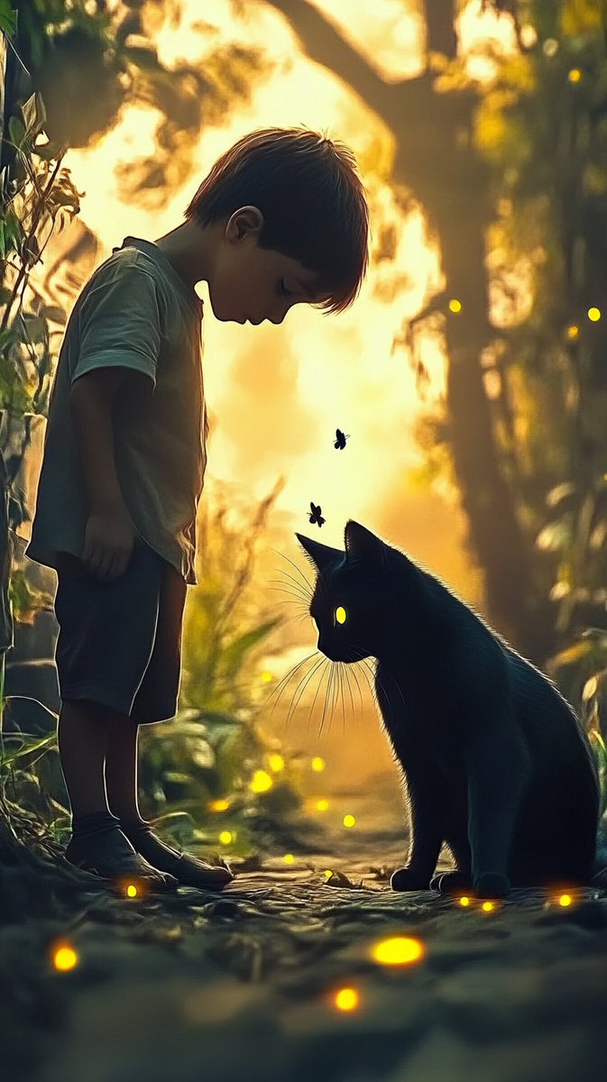 Noah126v's tweet photo. A boy and a cat https://t.co/Vqhf3Fe8RT