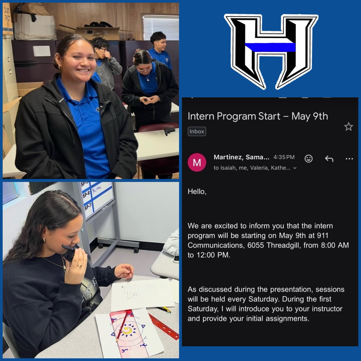 HHSLawEnfClub's tweet image. We are very proud of Vianey Hernandez being accepted into the internship program for the El Paso County 911 District.  Looking forward to see how far you go!!! #ScorpionStrong #LawEnforcement #ReptheH #ClintISD100 #WeAreClintISD #ClintIsUnited4Excellence