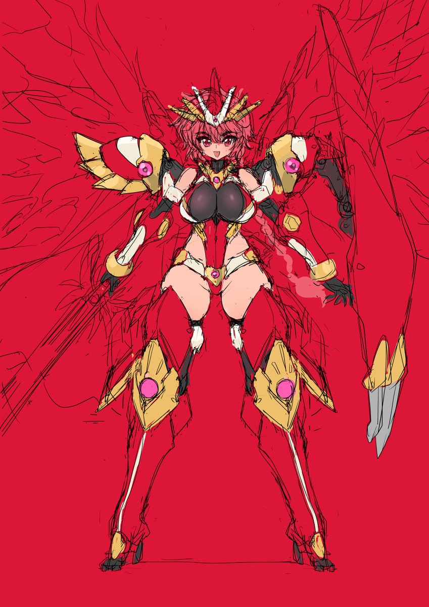 skeb作業中のメガミデバイス風むちむち獅堂光 