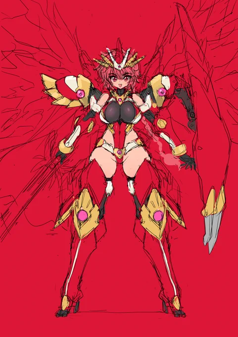 skeb作業中のメガミデバイス風むちむち獅堂光