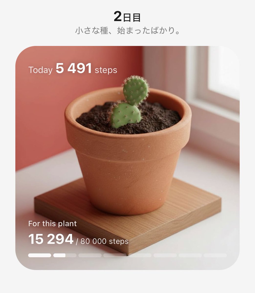 ymtk_g's tweet photo. #PixelPot
歩いて植物育成中🌱

サボテンだ！お花じゃないの初めて！かわいい〜🌵🌵🌵 https://t.co/b81Jqr2sfZ
