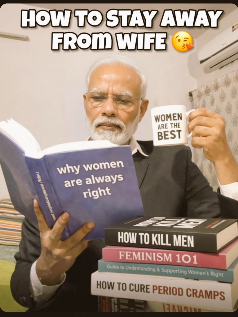 MenTooHuman's tweet image. मोदी जी, इतनी मेहनत करने की जरूरत नहीं है…  
बस अपनी बीवी के साथ रह लो 😂  

शादीशुदा पति ही असली संघर्ष समझेंगे 💪❤️  

#ModiJi #MarriageReality #WomenEmpowerment #Aiphoto