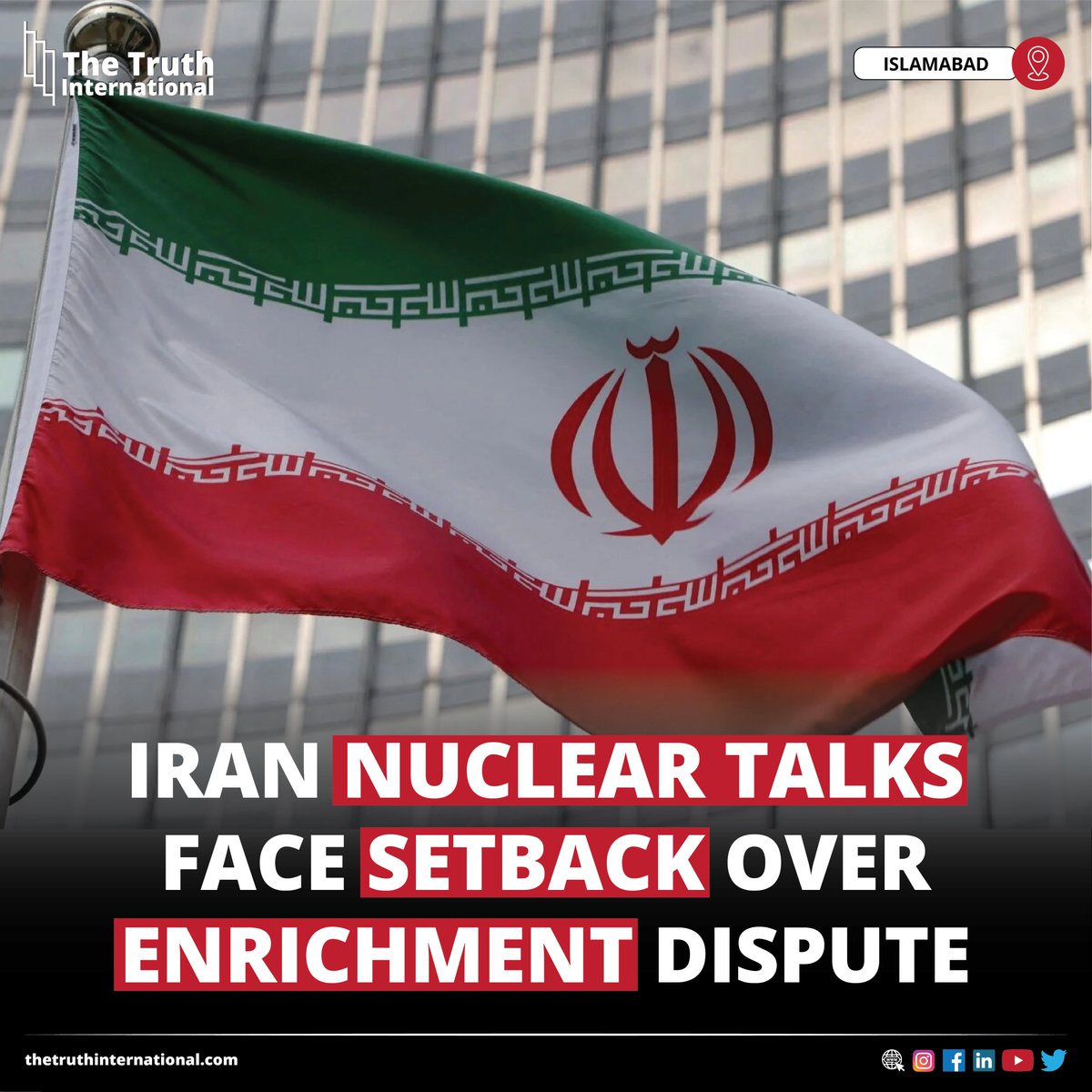 ttimagazine's tweet image. Iran Nuclear Talks Face Setback Over Enrichment Dispute

READ MORE: thetruthinternational.com/iran-nuclear-t…

#Iran #NuclearTalks #Face #Setback #Enrichment #Dispute #TTI