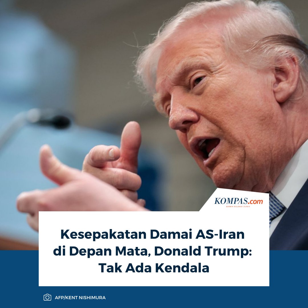 kompascom's tweet image. "Kami sangat dekat. Sepertinya ini akan sangat baik untuk semua orang. Dan kita sudah sangat dekat untuk mencapai kesepakatan," ujar Trump

Baca selengkapnya: internasional.kompas.com/read/2026/04/1…

~SN #Trump #AS #Iran