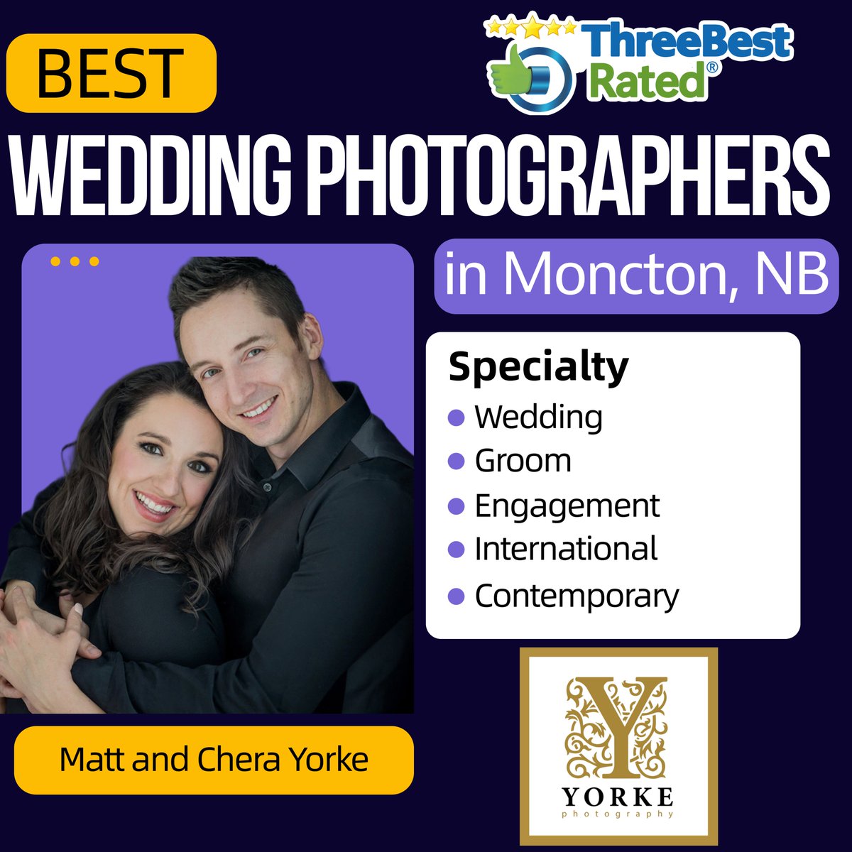 threebestrated's tweet photo. Capture your love story with Moncton’s finest! 📸✨

@YorkePhoto is officially ThreeBestRated® as one of the Best Wedding Photographers in Moncton, NB! 🏆 They are the expert-recommended choice for couples who want timeless, breathtaking images and professional service that captures every "I Do" perfectly. 💍

Don’t leave your wedding memories to chance. Trust the experts topping the charts!

📍 Moncton, NB
🔗 See why they’re top-rated: https://t.co/i2f8GH54qq

#YorkePhotography #MonctonWedding #NBWedding #ThreeBestRated #MonctonNB #WeddingPhotography #ExpertRecommended #NewBrunswickWeddings