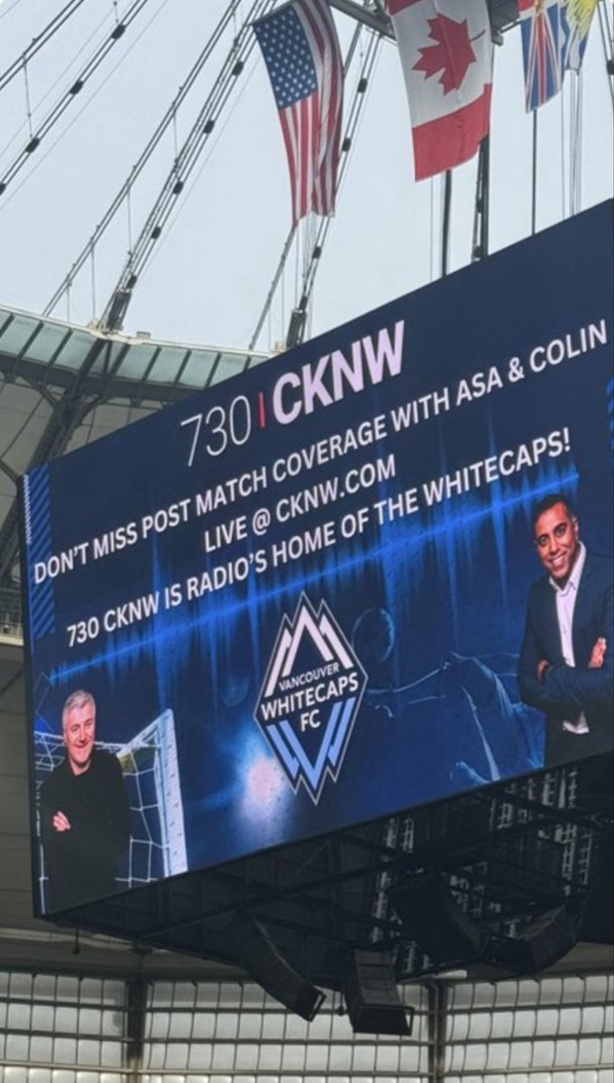 604cr902's tweet photo. Friendly reminder if youβre watching @WhitecapsFC on @AppleTV, toggle to that local radio broadcast to hear @AsaRehman and Colin call the match!
Photo credit @itsmemyc_
#BestInTheBiz @footy_prime @Footy_Prime_SC @CKNW https://t.co/OulCKLx0a7