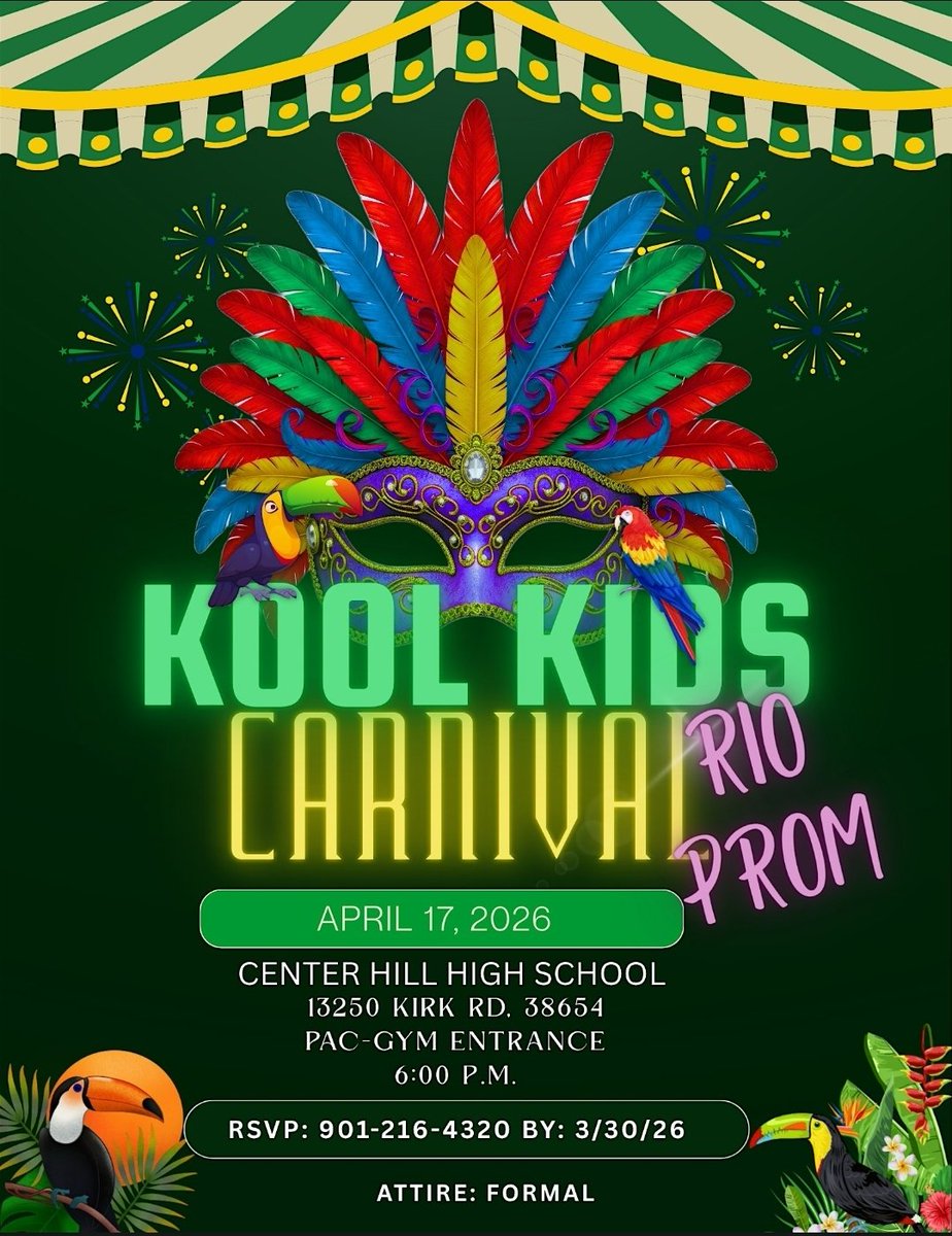 ChhsMightyStang's tweet photo. Prom King &amp; Queen 2026 at tonight's Kool Kids Rio Carnival Prom! Congratulations!!! https://t.co/hsTbcfar5s