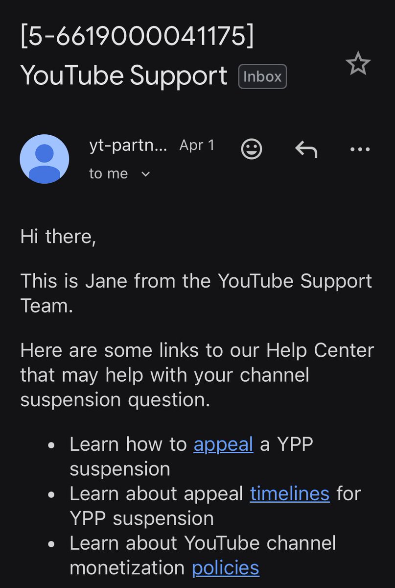 bereyedits's tweet photo. Now I am getting exactly same copy and paste answer that other people got.
@TeamYouTube
You need to solve this problem.
Please give my channel a manual review. My content is not repetitive and I literally pour hours of my time on my work. https://t.co/NyZAXZV0L4