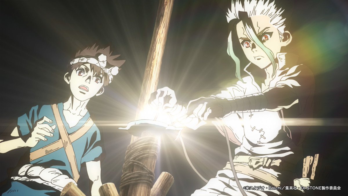 watch_UNEXT_A's tweet photo. ＼ᐠ 4月18日は #発明の日🧪 ᐟ／
発明といえば…
TVアニメ『Dr.STONE』#石神千空

文明の途絶えた世界で
科学を愛する少年が仲間とともに
ゼロから文明を作り出す💥

▼100億%唆るクラフトアドベンチャー
https://t.co/puRjJZzKUj

U-NEXTでは #DrSTONE 
過去シリーズが全話イッキ観🆗
最終シーズン第3ク��ルは毎週木曜22:30～好評配信中！

@STONE_anime_off