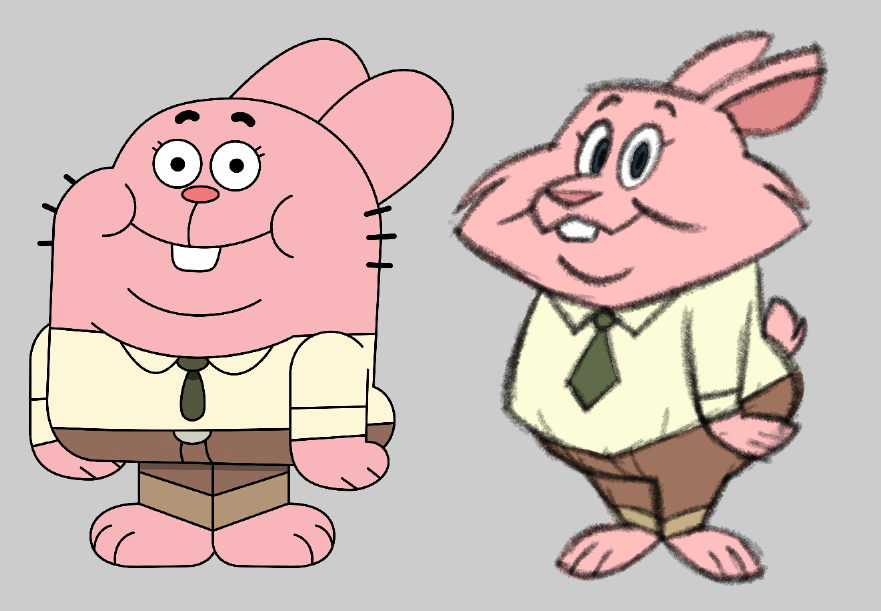 I dunno. 
A rough attempt to stylize Richard Watterson :P