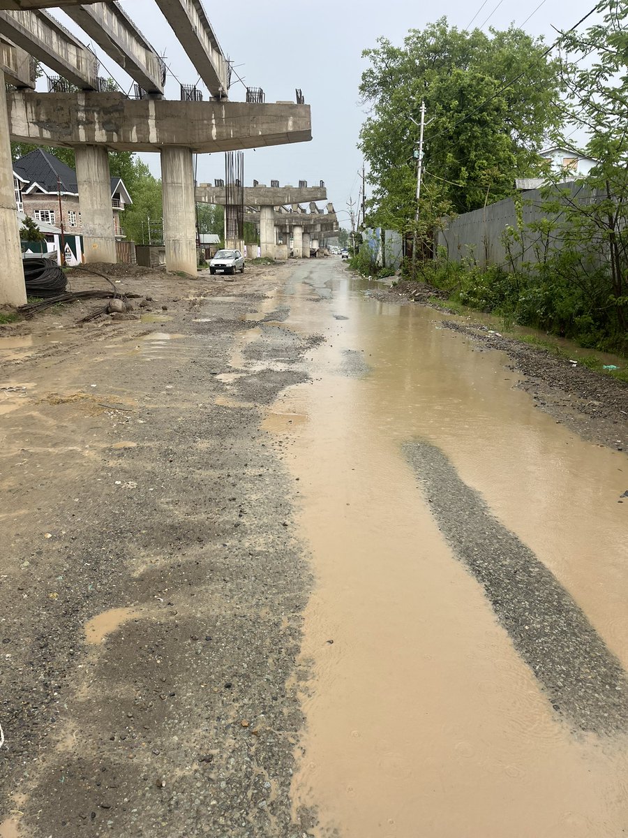 While large-scale infrastructure rises above, the ground reality at Delina on the National Highway paints a concerning picture. The road remains waterlogged, uneven, and hazardous posing daily risks to commuters, locals, and transport movement. Development cannot be symbolic; it