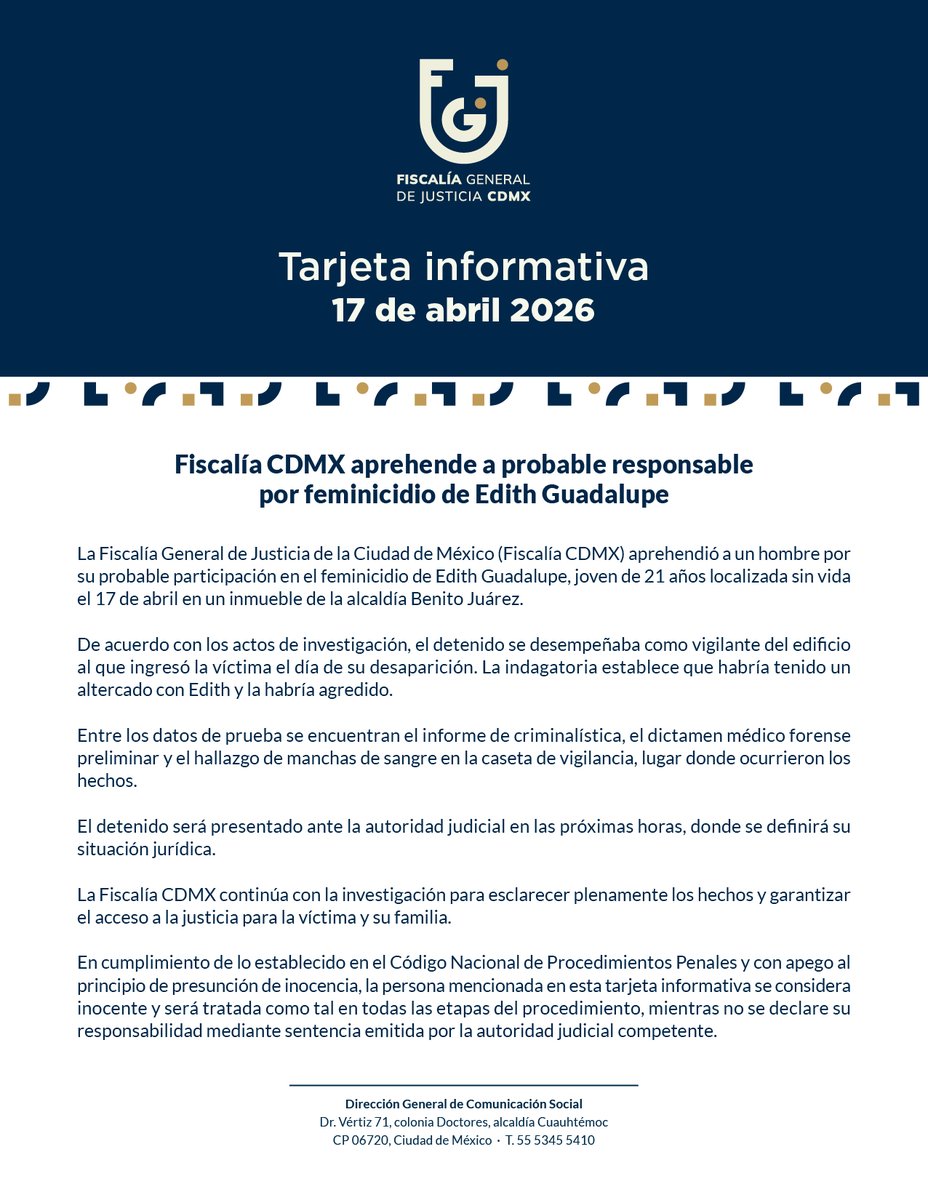 Fiscalía CDMX tweet media