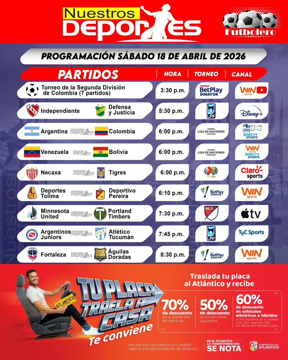 nuestrosdporte2's tweet image. #Programación deportiva del sábado