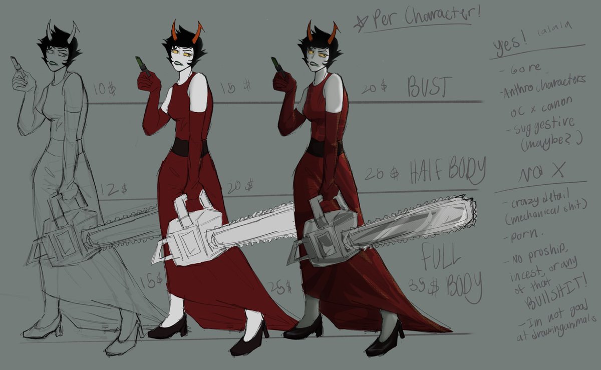 commissions are still open and will always be open my dms are also open and also i take paypal so hey hey hey