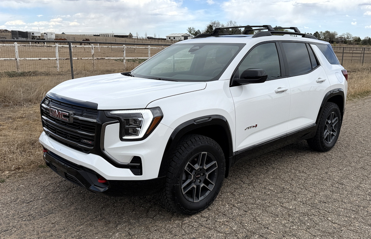 DaveTaylor's tweet image. The 2026 @GMC Terrain AT4 is an improvement over older models, but it still proves rather humdrum when you're behind the wheel. My detailed review explores the good and the not-so-good of this Compact SUV: planetdave.com/2026/04/underp… #cars #auto #suv #gmc