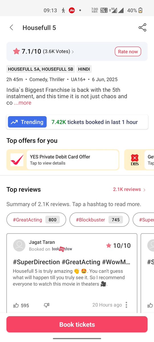 CHENNAIAKKIANS's tweet image. #BhoothBangla day two vs #Skyforce Day Two vs #Housefull5 day two vs #JollyLLB3 day two 

#BhoothBangla has surpassed skyforce and jollyllb3 by a good margin and surpassed HF5 by a small margin

Set for a BIG GROWTH today and very much needed to coverup the shortfall for day one.