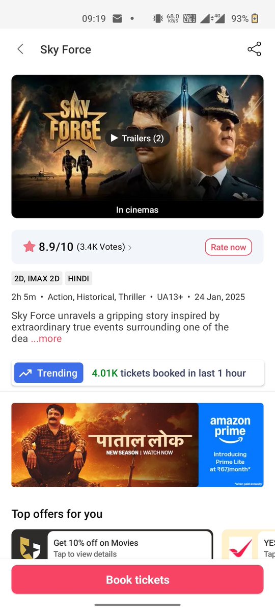 CHENNAIAKKIANS's tweet image. #BhoothBangla day two vs #Skyforce Day Two vs #Housefull5 day two vs #JollyLLB3 day two 

#BhoothBangla has surpassed skyforce and jollyllb3 by a good margin and surpassed HF5 by a small margin

Set for a BIG GROWTH today and very much needed to coverup the shortfall for day one.