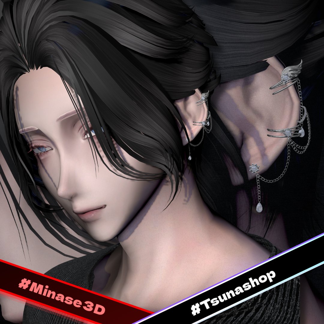F071394's tweet image. Tsunashopさんから新しいピアスです！！色んな改変のアクセントとしても使えそうです！！大人っぽい改変にも合います！！
ぜひ購入してね！
#Tsunashop
#Minase3D 
#VRChat
