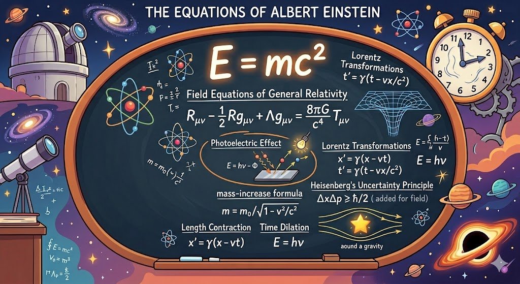 DistrictNavsari's tweet image. આલ્બર્ટ આઈન્સ્ટાઈન Albert Einstein   (14 માર્ચ, 1879
-18 એપ્રિલ, 1955)
સાપેક્ષતાનો સિદ્ધાંત (Theory of Relativity): તેમણે દુનિયાને પ્રખ્યાત સમીકરણ E = mc^2  આપ્યું, જેણે પરમાણુ ઊર્જાની સમજ બદલી નાખી.
ફોટોઈલેક્ટ્રિક ઈફેક્ટ: આ માટે તેમને 1921માં #NobelPrize મળ્યો હતો. આજની સોલર