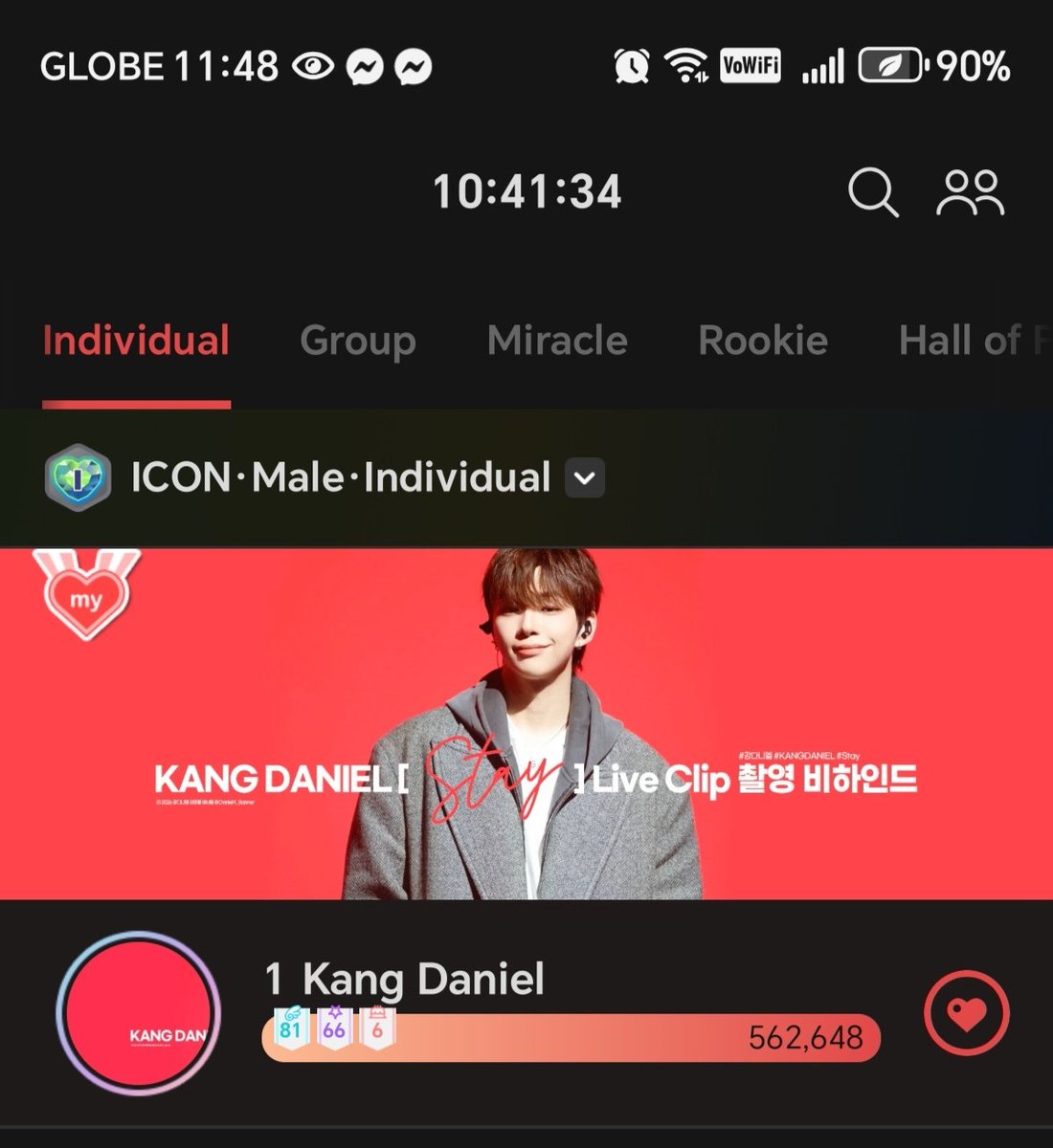priscila_jay's tweet photo. Thank You Lord! He's on the top once again. Love the voting certificate, thankie @kpopidol_en !

Experience Kang Daniel's one of a kind vocals in his Final CB #PULSEPHASE here 👇
🎧 https://t.co/DX4M2EJ5Z5
#강다니엘 #KANGDANIEL
@kd_officialx https://t.co/a1bj90xqfp