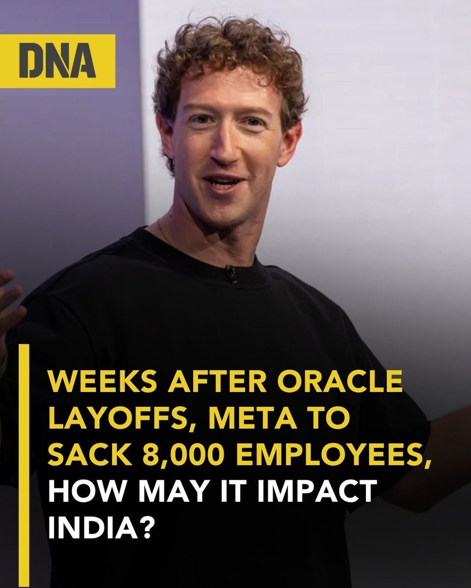 dna's tweet image. Mark Zuckerberg-owned Facebook parent Meta plans to cut about 10 percent of its workforce starting May 20, with more layoffs expected later in the year.

Read Here: dnaindia.com/business/repor…

#DNAUpdates | #MarKZuckerberg | #Meta | #layoffs