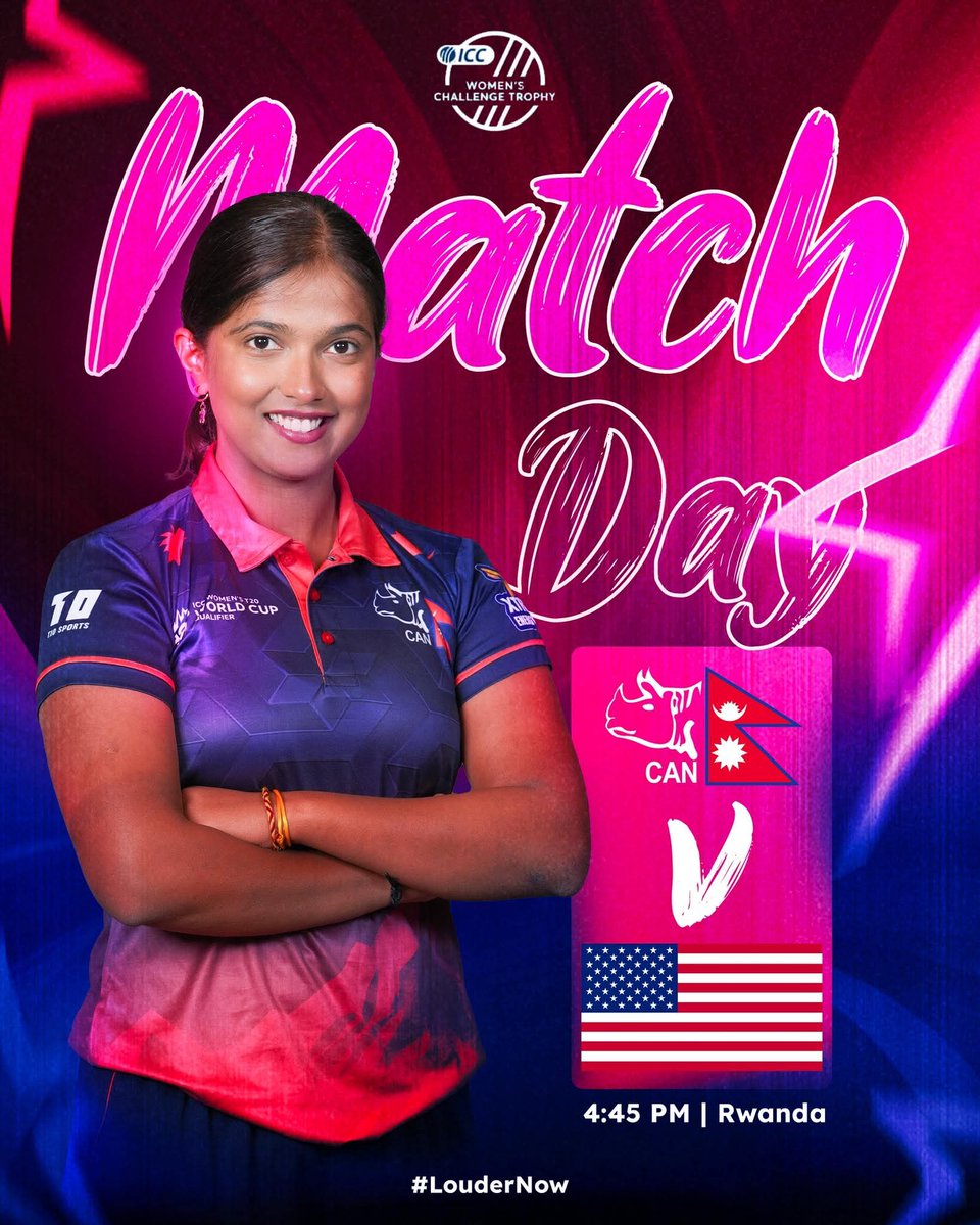 KCMCricket's tweet photo. आईसीसी वुमेन्स च्यालेन्ज ट्रफी २०२६ अन्तर्गत नेपालले आज आफ्नो पहिलो खेलमा अमेरिकासँग खेल्दै छ ।
खेल नेपाली समय अनुसार बेलुका :4:45 मा सुरु हुने !
लाइभ : https://t.co/IotYEaoUv2 मा हेर्न सक्नु हुने छ ।
#NepalVsUSA https://t.co/WFHZjTP2x8