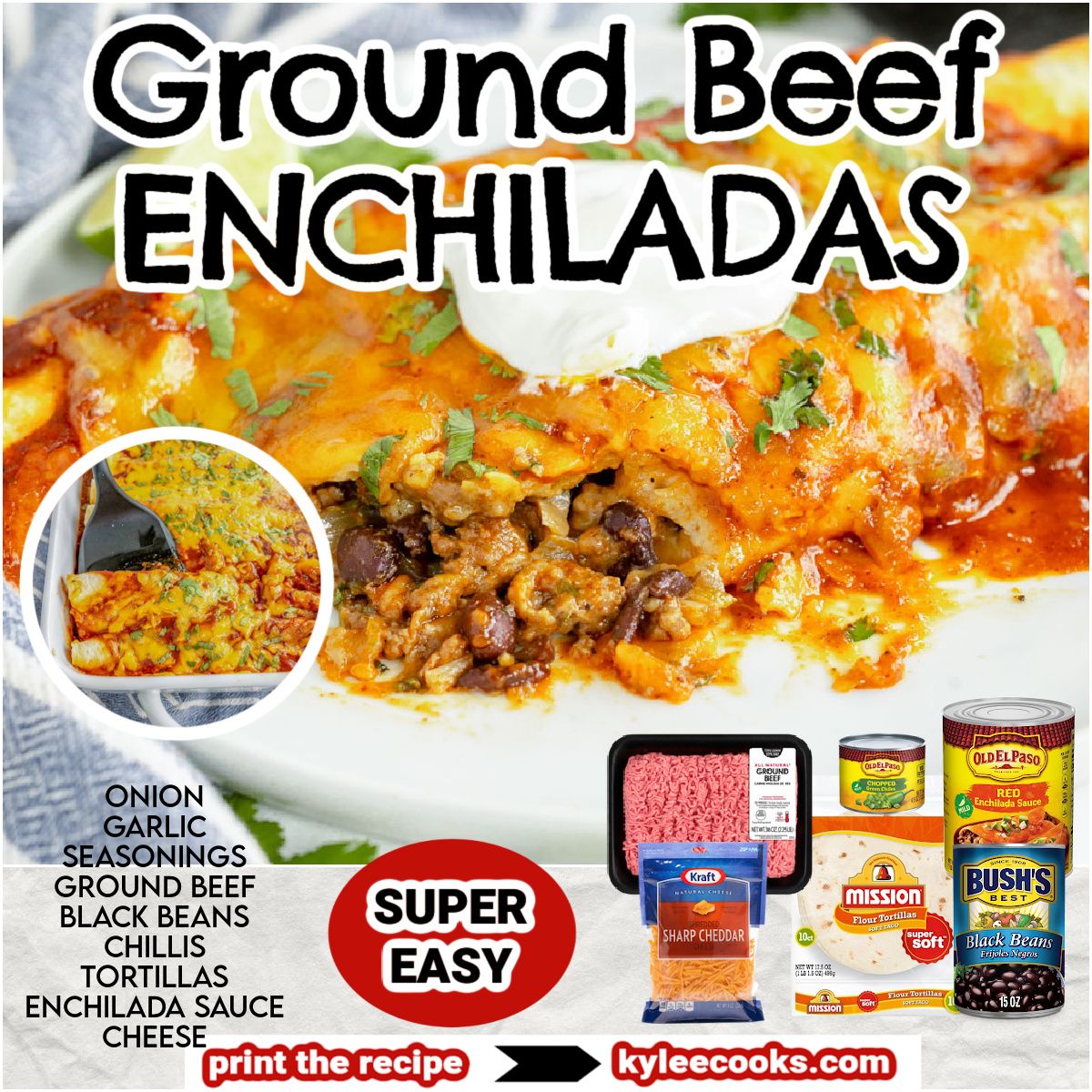 kyleecooks's tweet image. Make these ahead, stick them in the fridge, bake when you're ready. Ground Beef Enchiladas are the dinner that makes you feel like you have your life together. 🙌 #Enchiladas #MealPrep #kyleecooks kyleecooks.com/ground-beef-en…