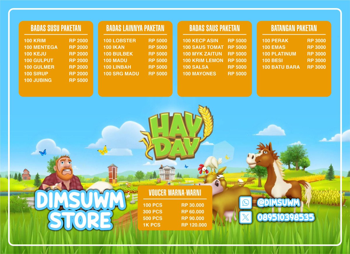Dim | Jual Akun Hayday🍀🌼 tweet media