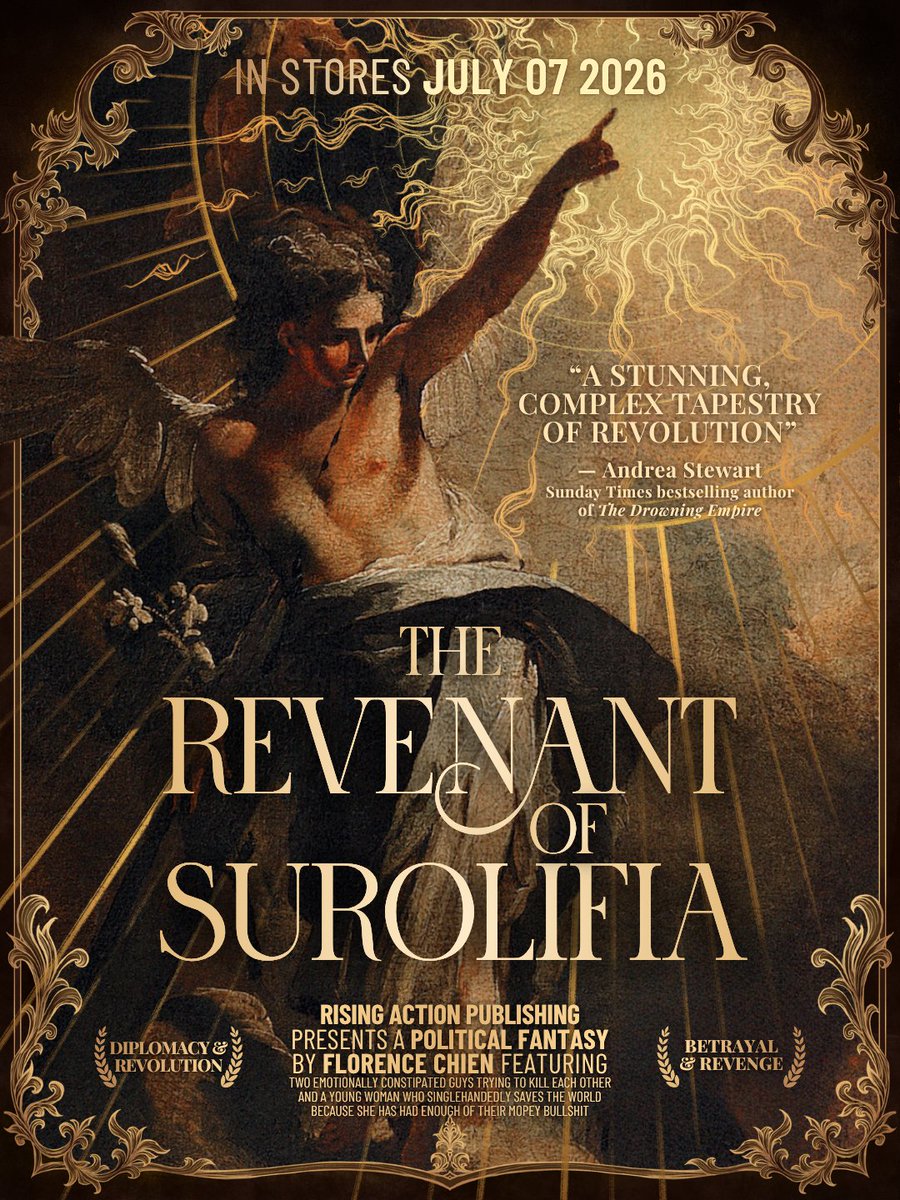 florchien's tweet image. THE REVENANT OF SUROLIFIA ✨ 7/7/26
An imperial gendarme will overthrow his empire. A thief wants his throne back. To succeed, they must kill each other. But to save their silver-eyed kin from another genocide, they must find a way to work together. #PosterPit #SO #F #A