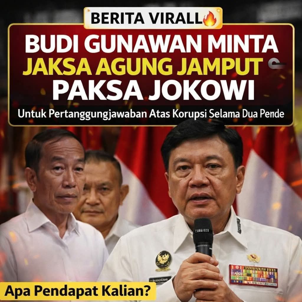 JEMPUT PAKSA JOKOWI...

BUDI GUNAWAN MINTA JAKSA AGUNG JEMPUT PAKSA JOKOWI UNTUK MEMPERTANGGUNG JAWABKAN ATAS KORUPSI SELAMA DUA PERIODE....‼️

#RakyatDesakJokowiJujur
#RakyatDesakJokowiJujur
🆘🆗