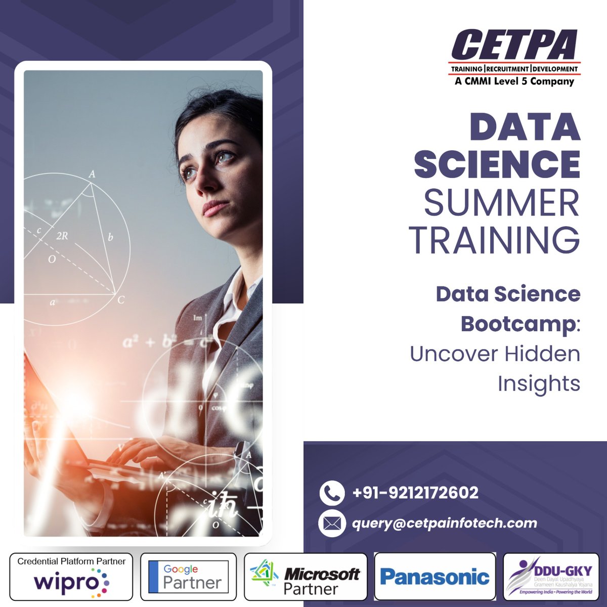 cetpainfo's tweet photo. Harness the power of big data. Master statistical analysis, data mining, and predictive modeling this summer to become a highly sought-after data scientist.
Apply Now: https://t.co/5QrSOQbMaR
#Cetpainfotech #DataScience #CareerInDataScience #LearnWithCETPA #PythonForDataScience https://t.co/Y425EMYrxX