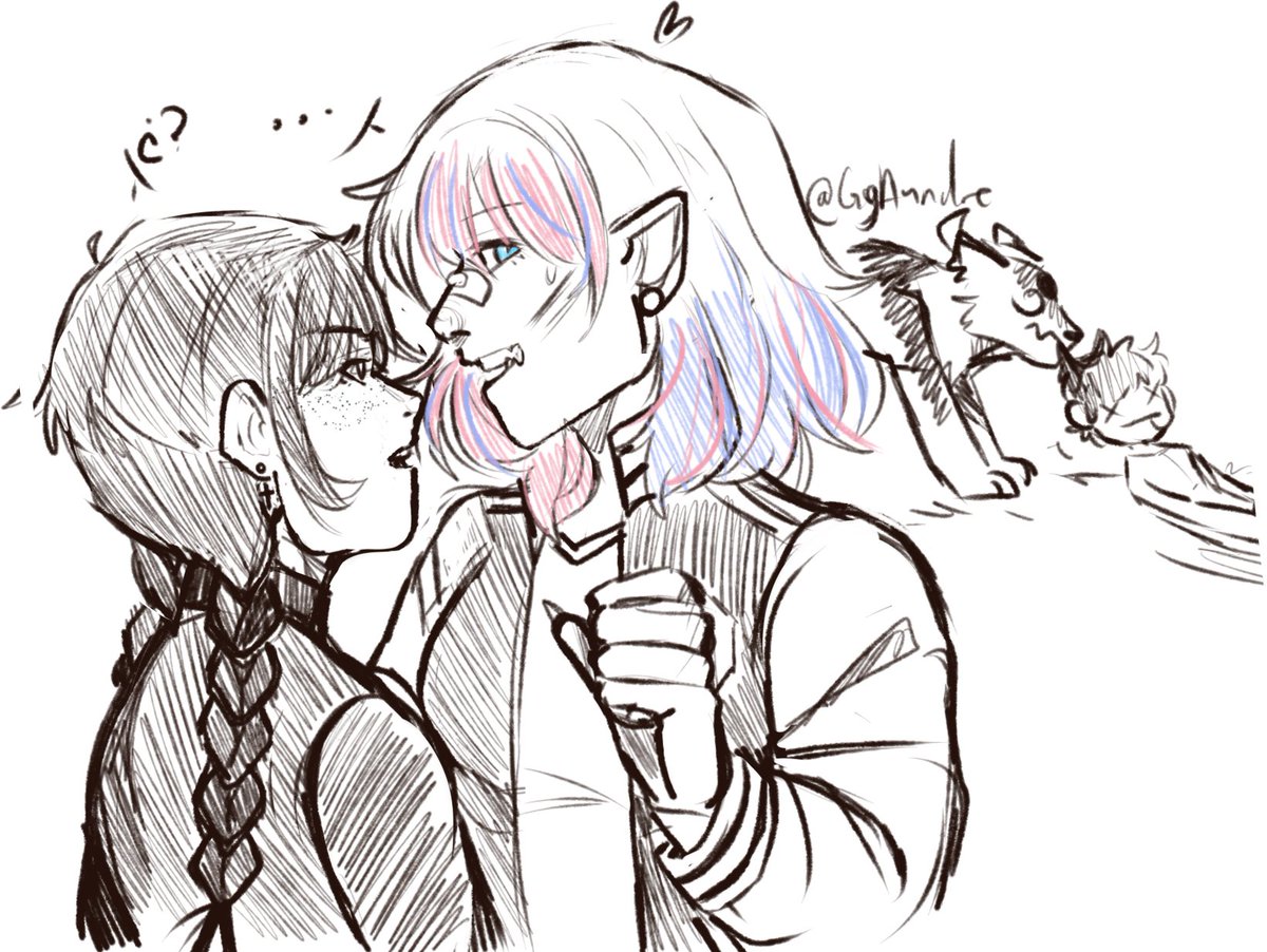 GgAnndre's tweet image. Weeks of mental blocks. Wenclair's doodles my triumphant return (I disappear again)

#wenclair #wenclairfanart #Wednesday #enidsinclair