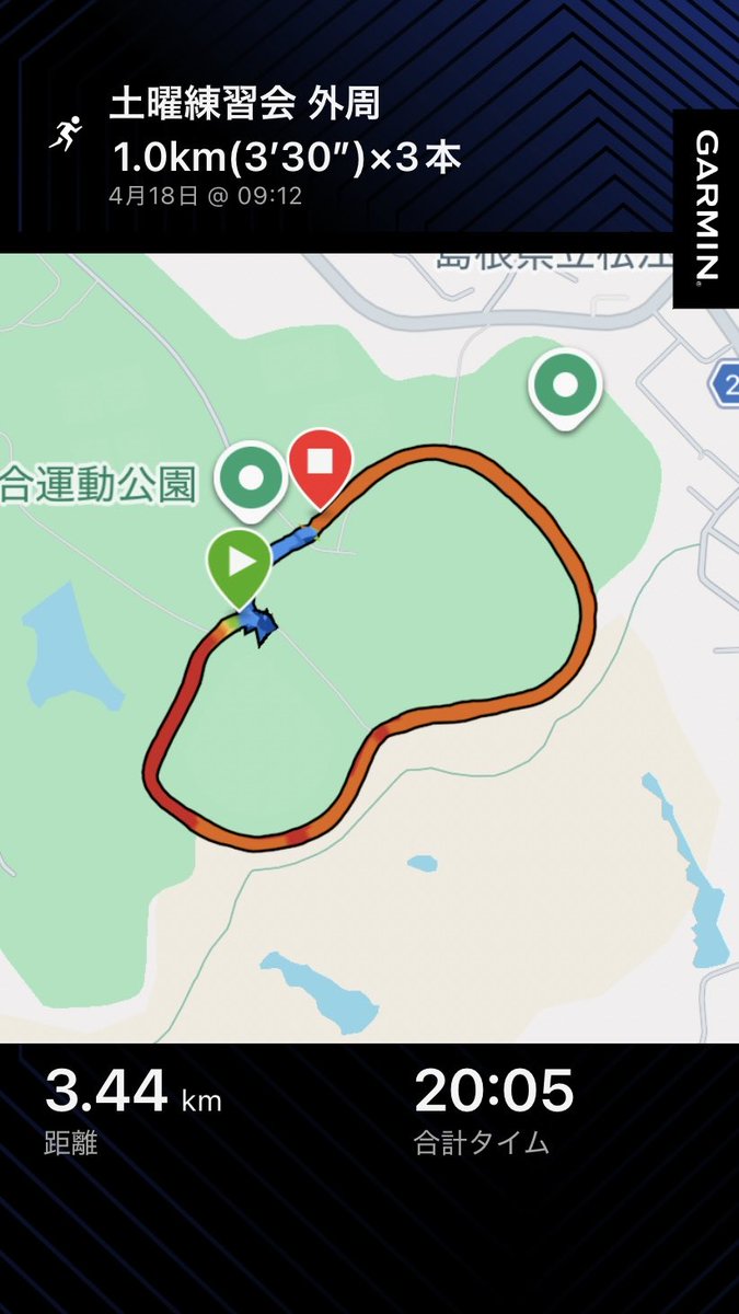 charlyfuku's tweet photo. 土曜練習会
全山陰陸上やら高校やきうやらで今日も暑い中の外周
1km×3本
久々のFast-RBは脚もげるかと思た
全山陰出場の皆さん頑張れ👍
#50代ランナー #土曜練習会 #PUMA #FastRB #反発に脚がついてこん #シン・レジェンド https://t.co/kIKmRQc78e