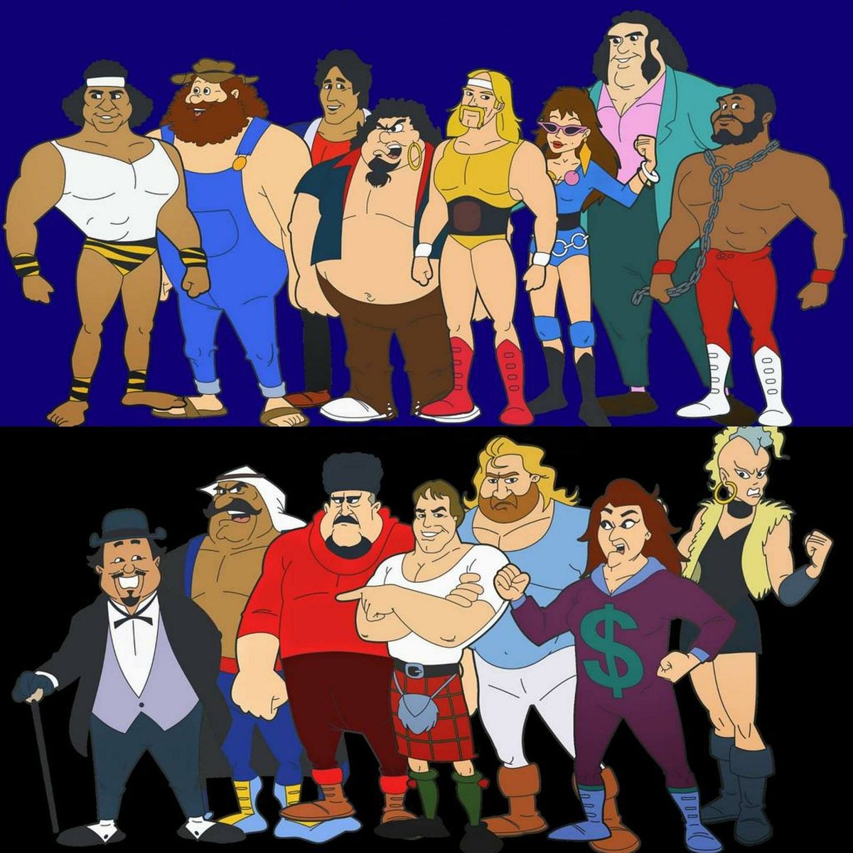 WWFWrestling1's tweet image. Heroes and Villains, it's time for some Saturday morning Rock 'n' Wrestling! 📺 #WWF #WWE #Wrestling #HulkHogan #RocknWrestling