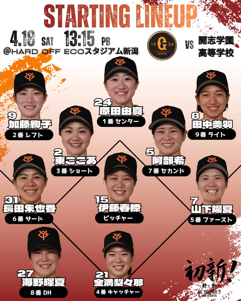 読売ジャイアンツ 女子チーム（公式） tweet media