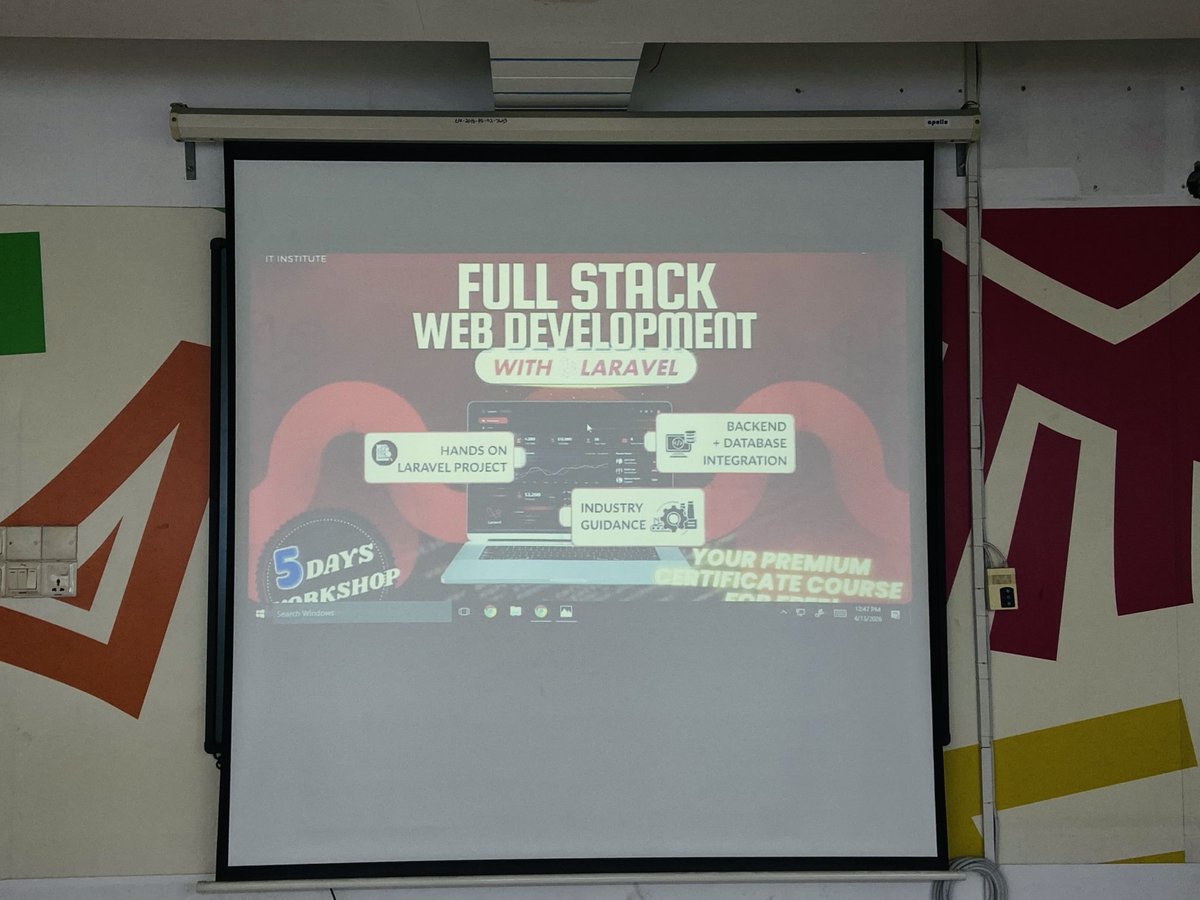 pial_paul_'s tweet photo. Completed ✔️

5-Day Full Stack Web Development with Laravel Workshop!

CIU Programming Club x Creative IT Institute

#CIUPC #CIU #CreativeIT #WebDev #Laravel #FullStackWebDev https://t.co/3D276KkVEN