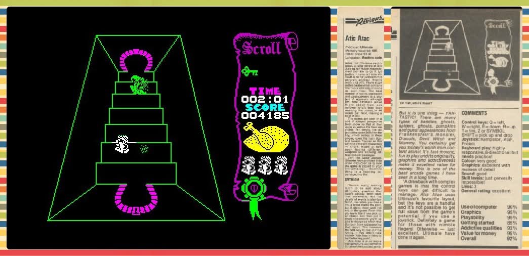 A trip back in time to the second issue of #CrashMagazine for the review of #ZXSpectrum #AticAtac , my all time favourite game. #retrogaming