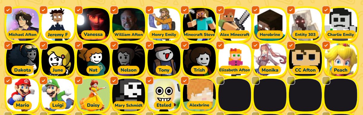GoldenBob242's tweet image. everyones here

#fnaf #fivenightsatfreddys #supermariobros #sookayheresthething #ddlc #monika #fnac #minecraft #tomodachilifelivingthedream