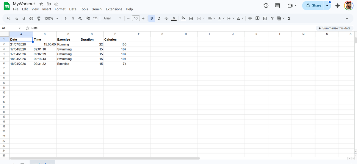 rr957226's tweet photo. Day 38 of #100DaysOfCode
Today's Build: AI Workout Logger
Used NLP to turn text into exercise data.
Integrated Google Sheets API via Sheety.
Mastered Authentication Headers for security.
Auto-logging time, exercise, and calories
#Python #100DaysPython #Automation #NLP https://t.co/6QSedTqN0I