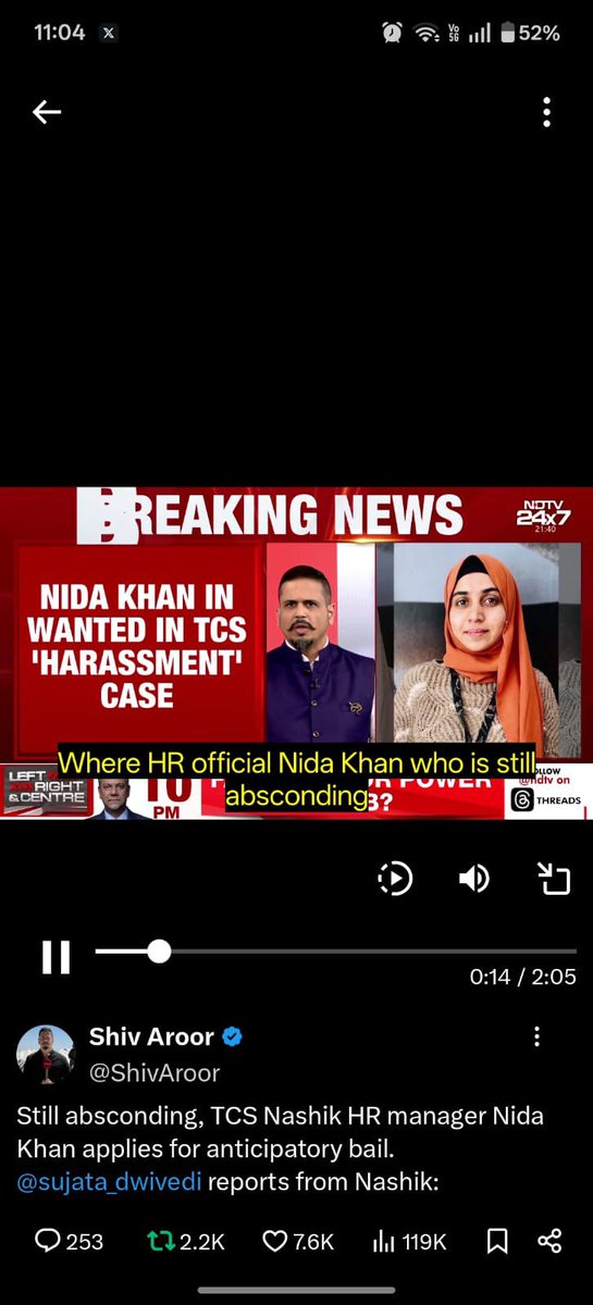 DrNimoYadav's tweet photo. Shiv Aroor is a fake news propagandist. 

He spread misinformation on a sensitive communal issue and quietly deleted it after some time.

He had claimed that Nida Khan was the mastermind and HR head, whereas TCS clarified that she was just a process associate.

@PIB_India, what regulations exist to address the spread of misinformation that may lead to communal tension in the country?